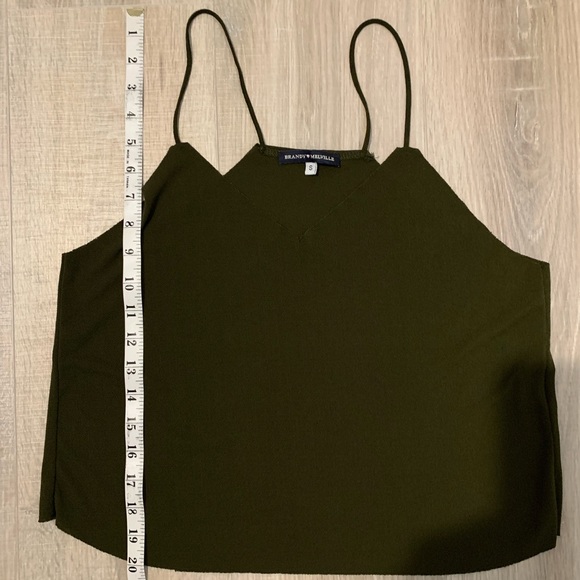 Brandy Melville Dark Green Dressy Cami Swing Top - Picture 2 of 13